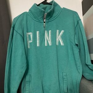Teal VS pink quarter zip